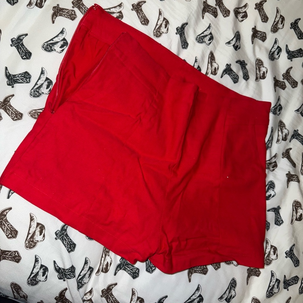 SHEIN High Waist Red Women's Shorts